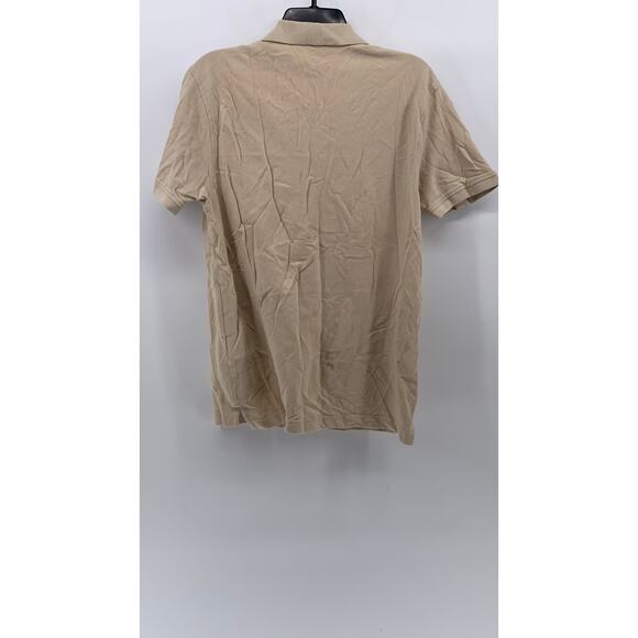 LEVI'S Men's Tan Solid Embroidered Logo Short Sleeve Housemark Polo Shirt SZ M - Picture 2 of 12